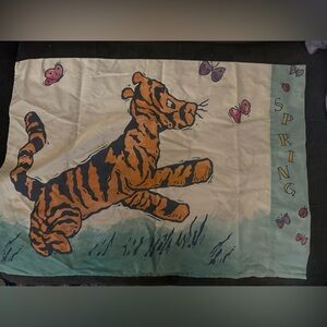 Vintage  Winnie the Pooh and Tigger standard pillowcase